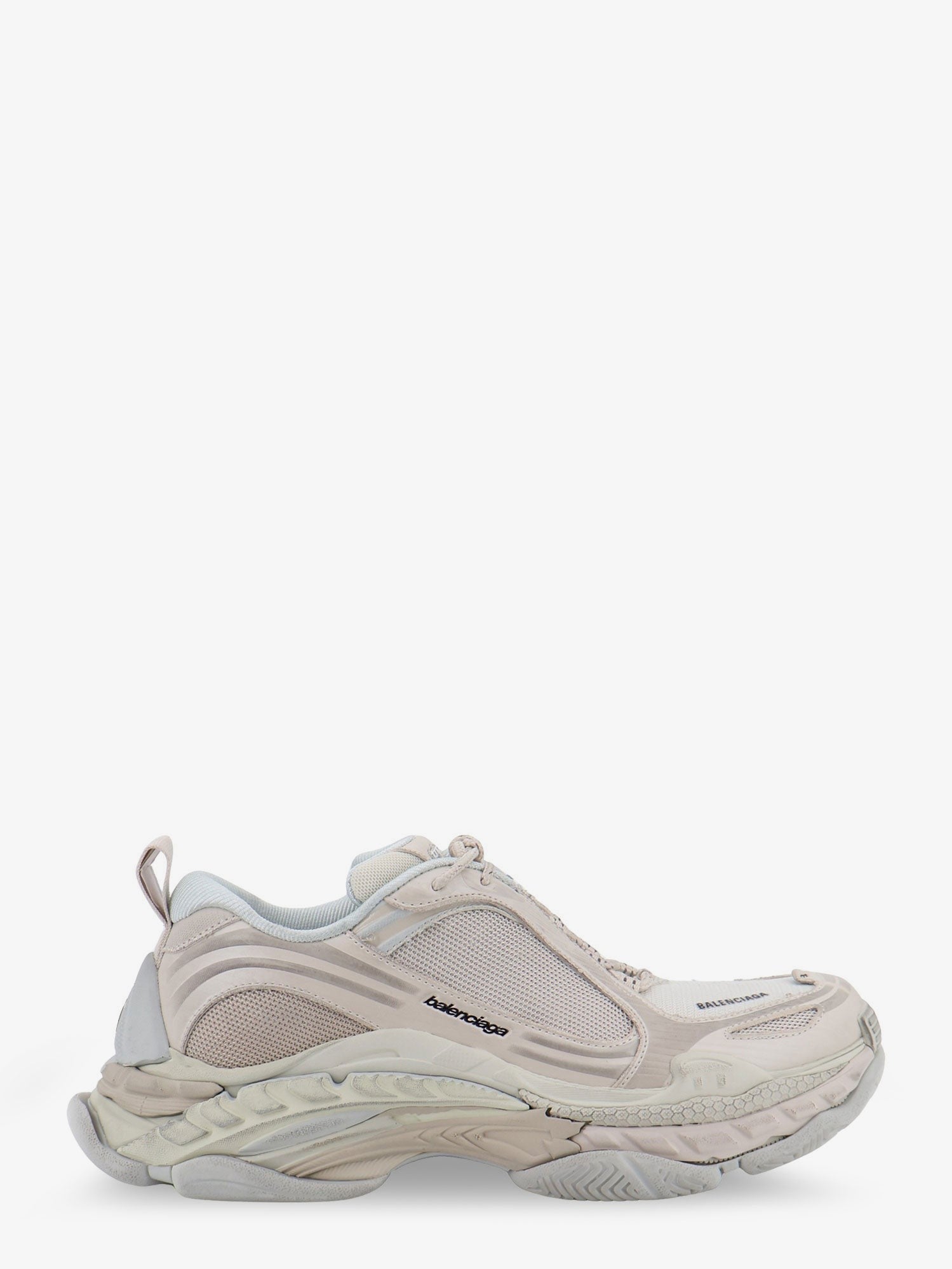 Balenciaga Women's Triple S2 Gandient Mesh and Nylon Inserts White