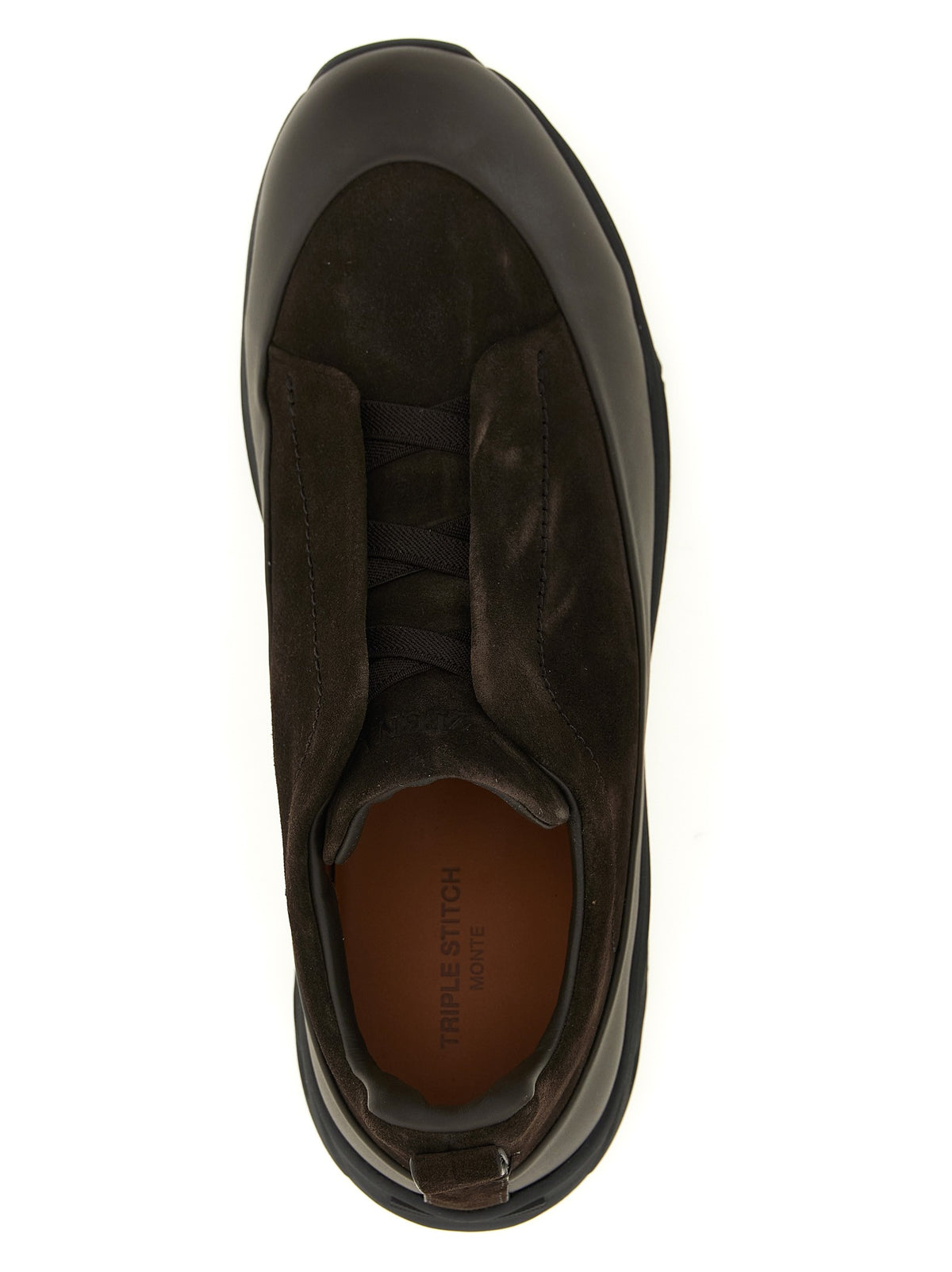 Zegna Triple Stitch Monte Sneakers Brown