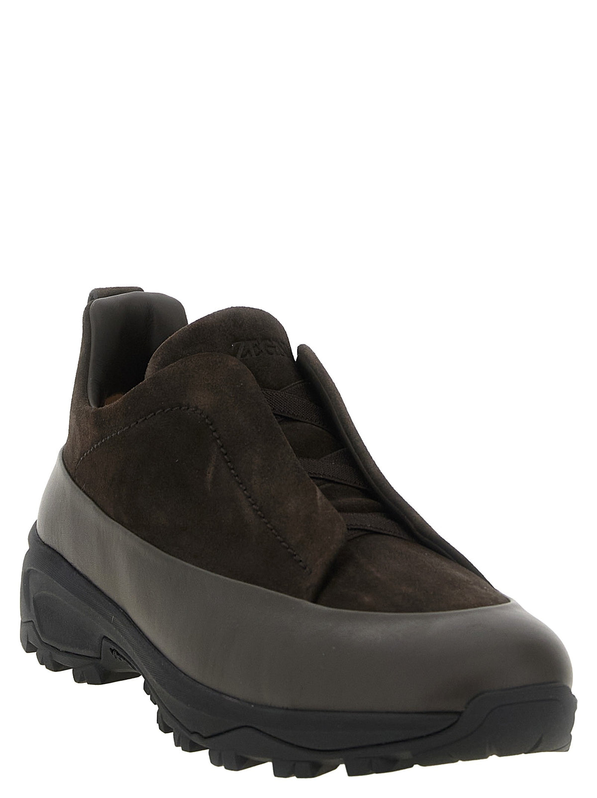 Zegna Triple Stitch Monte Sneakers Brown