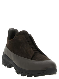 Zegna Triple Stitch Monte Sneakers Brown