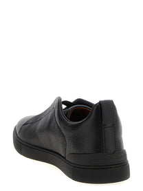 Zegna Triple Stitch Sneakers Black