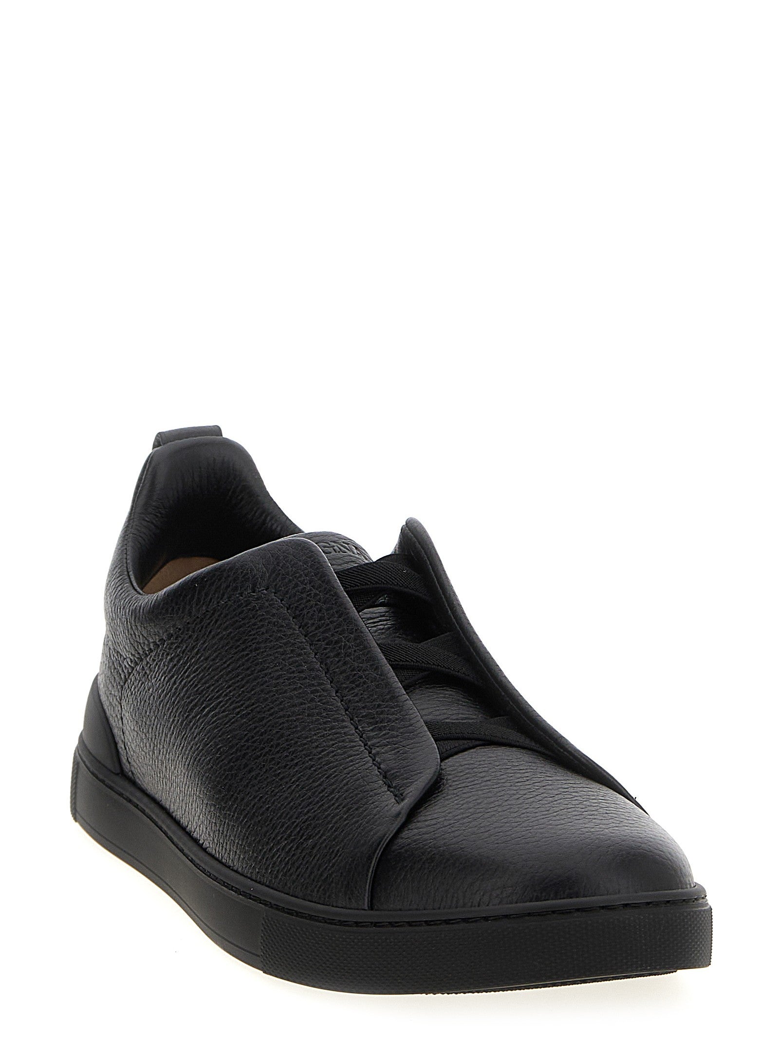 Zegna Triple Stitch Sneakers Black