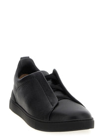 Zegna Triple Stitch Sneakers Black