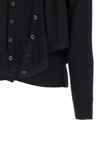 Lemaire Trompe Loeil Construction Cardigan Black