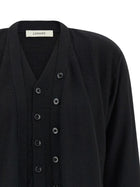 Lemaire Trompe Loeil Construction Cardigan Black, view 4
