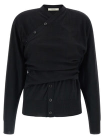 Lemaire Trompe Loeil Construction Cardigan Black