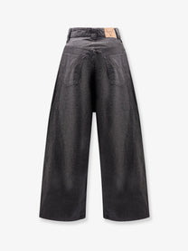 Balenciaga Men's Trompe Loeil Denim Trousers White