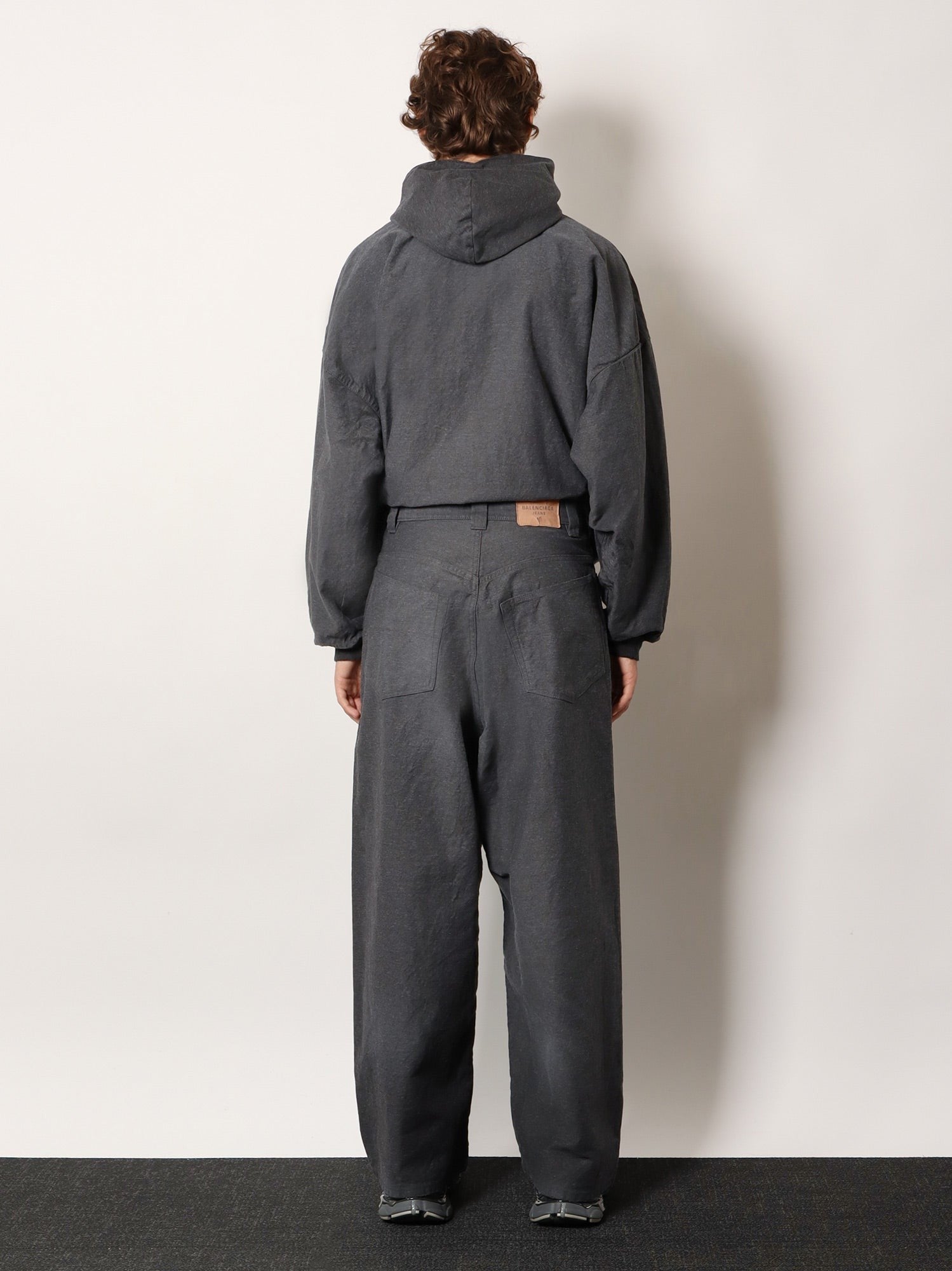 Balenciaga Men's Trompe Loeil Denim Trousers White
