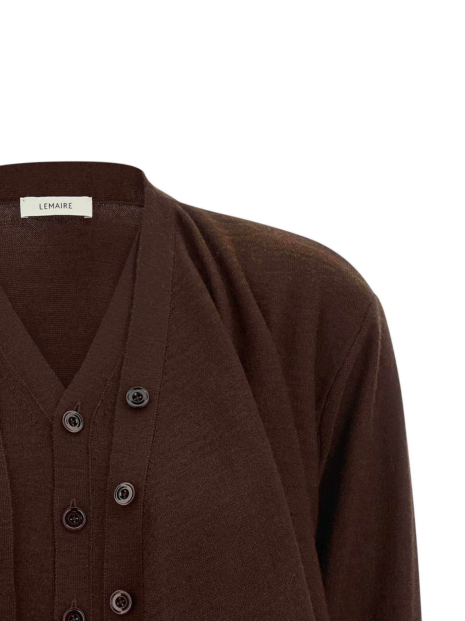 Lemaire Trompe Loeil Effect Cardigan Red