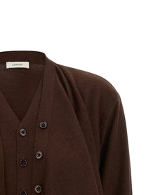 Lemaire Trompe Loeil Effect Cardigan Red