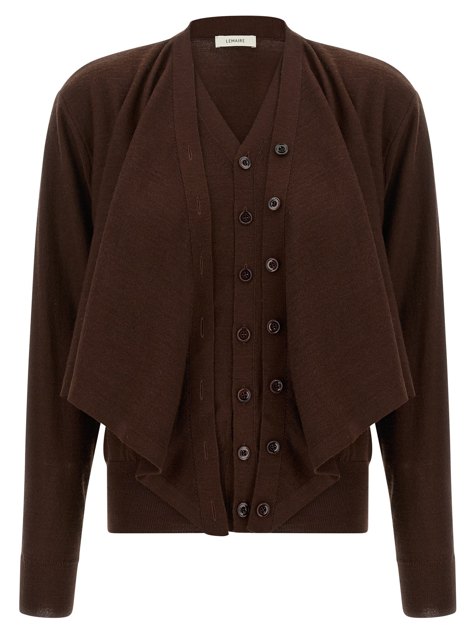 Lemaire Trompe Loeil Effect Cardigan Red