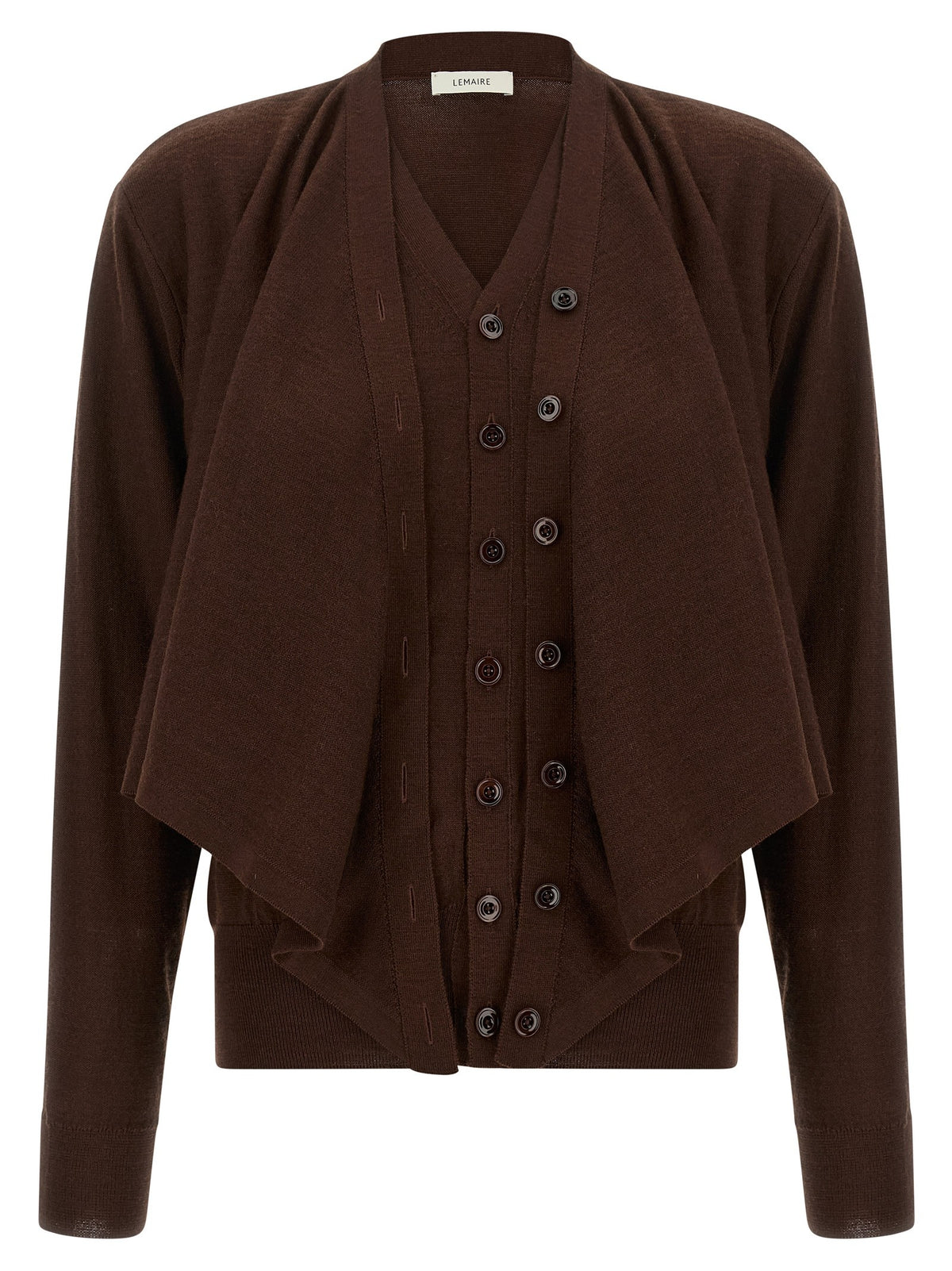 Lemaire Trompe Loeil Effect Cardigan Red