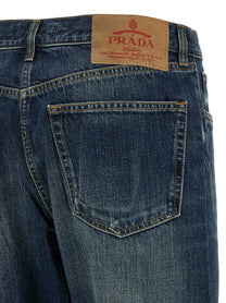 PRADA Trompe Loeil Heart Jeans Blue