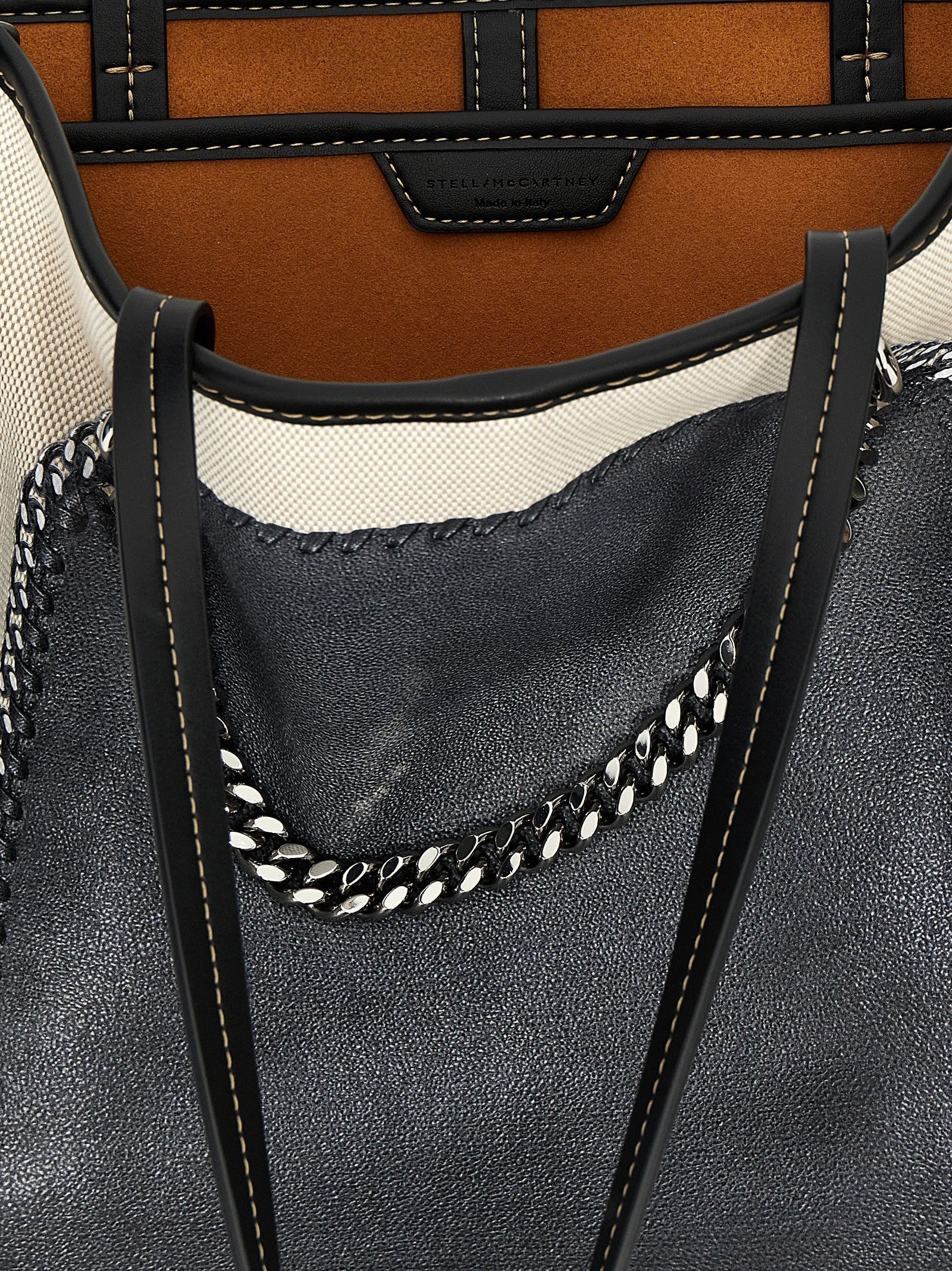 Stella McCartney Trompe Loeil Print on Shopping Bag Gold