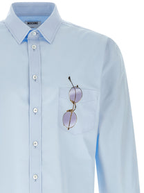 Moschino Trompe Lœil Print Shirt Blue