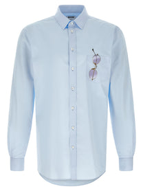 Moschino Trompe Lœil Print Shirt Blue