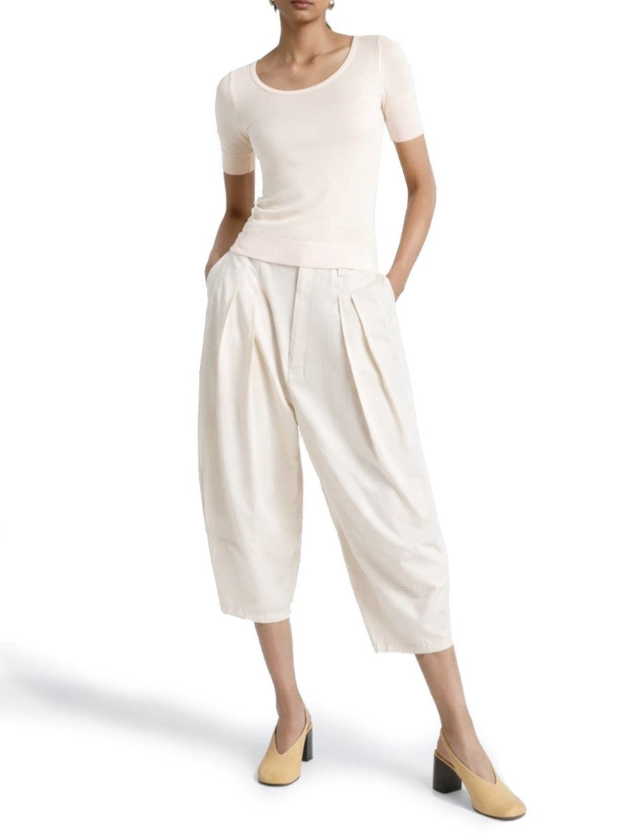 Lemaire Women's Trompe Loeil Viscose and Silk Top Beige, view 2