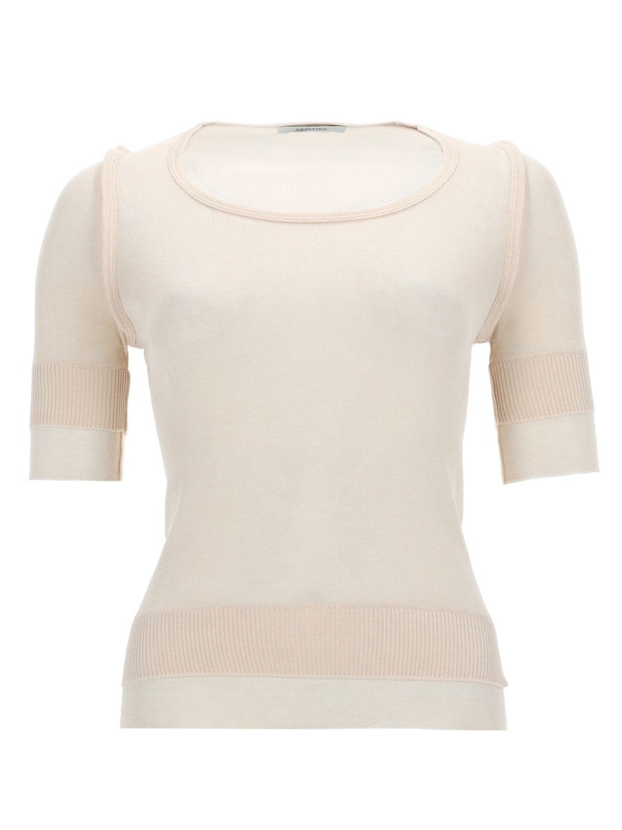 Lemaire Women's Trompe Loeil Viscose and Silk Top Beige