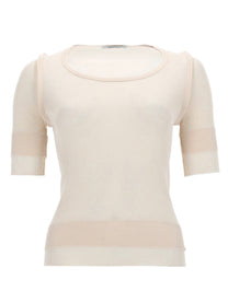 Lemaire Women's Trompe Loeil Viscose and Silk Top Beige