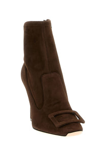 Roger Vivier Trompette Ankle Boots Brown