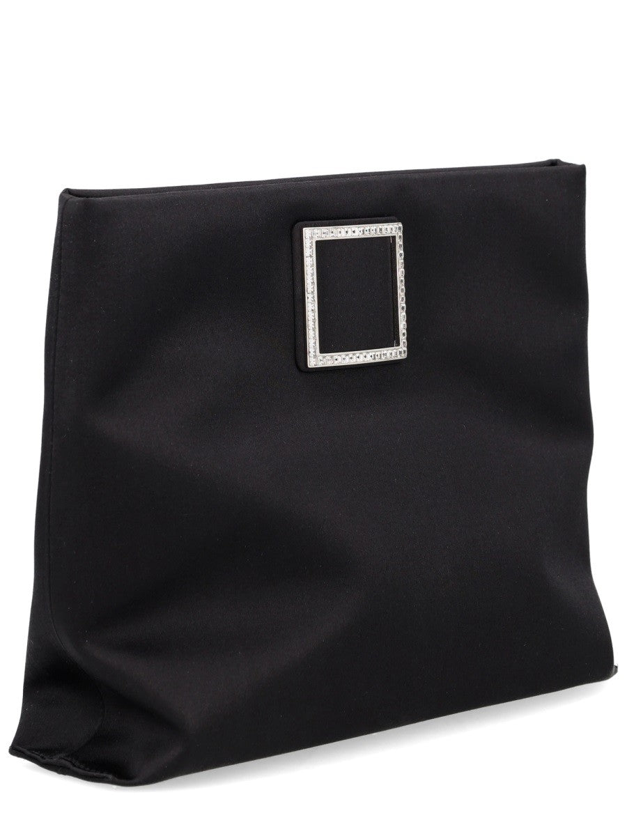 Roger Vivier Women's Trompette Clutch Bag Black