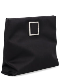 Roger Vivier Women's Trompette Clutch Bag Black