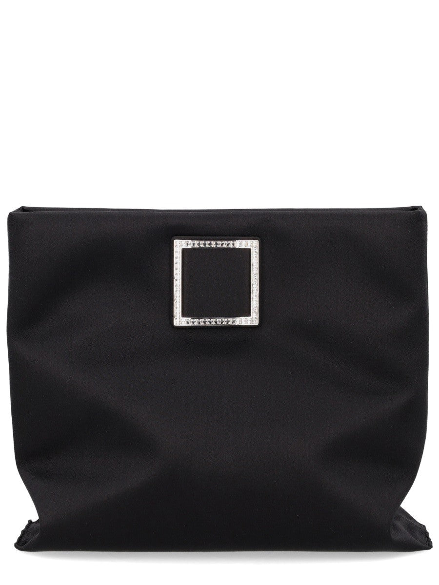 Roger Vivier Women's Trompette Clutch Bag Black