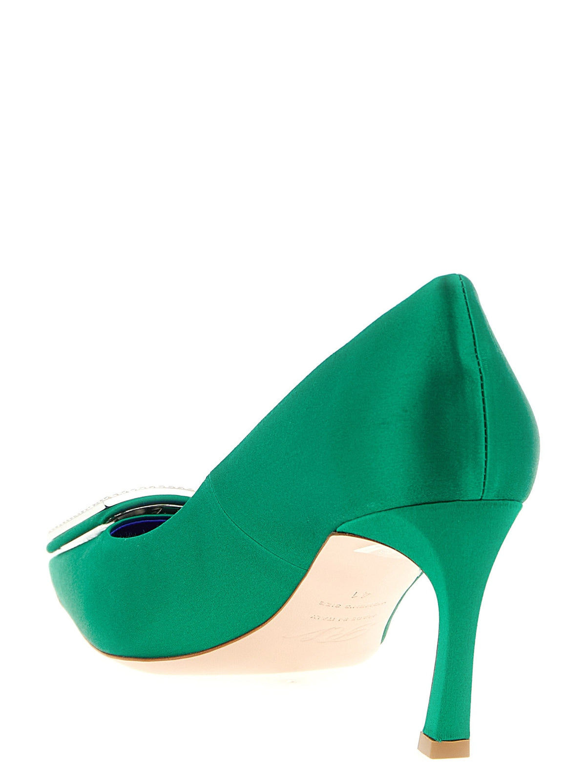Roger Vivier Trompette Pumps Green, view 3