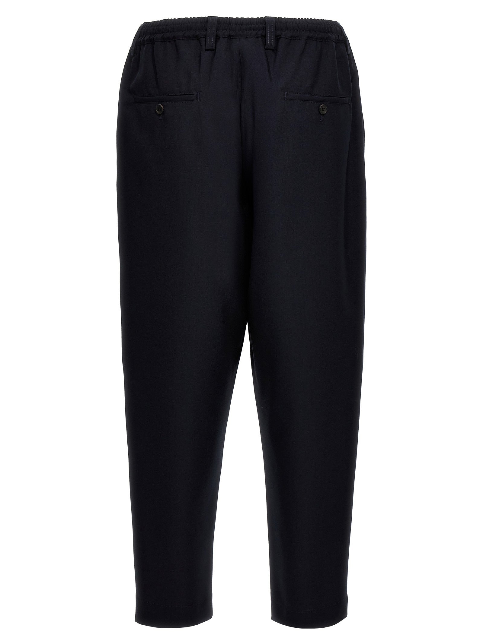 Marni Tropical Wool Crop Pants Blue