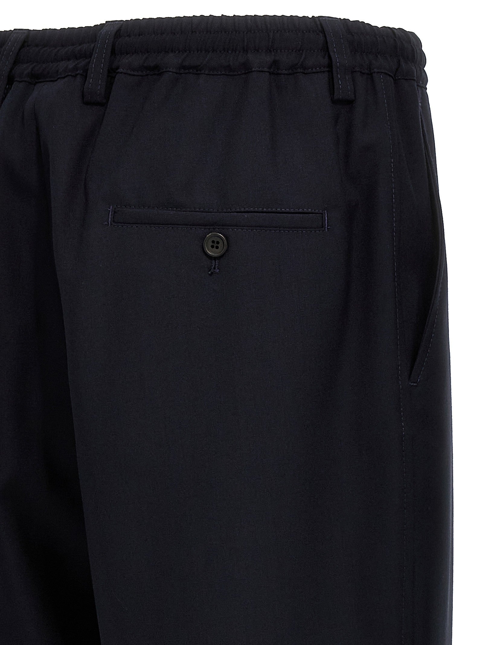Marni Tropical Wool Crop Pants Blue