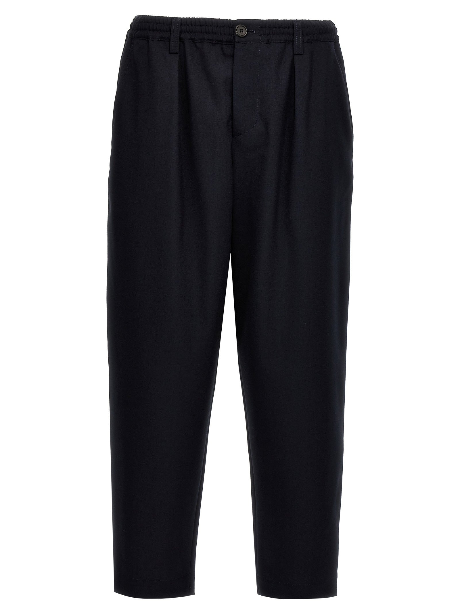 Marni Tropical Wool Crop Pants Blue