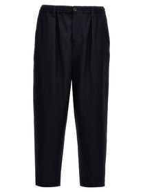 Marni Tropical Wool Crop Pants Blue