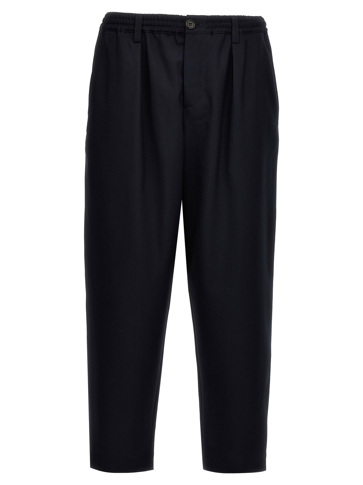 Marni Tropical Wool Crop Pants Blue