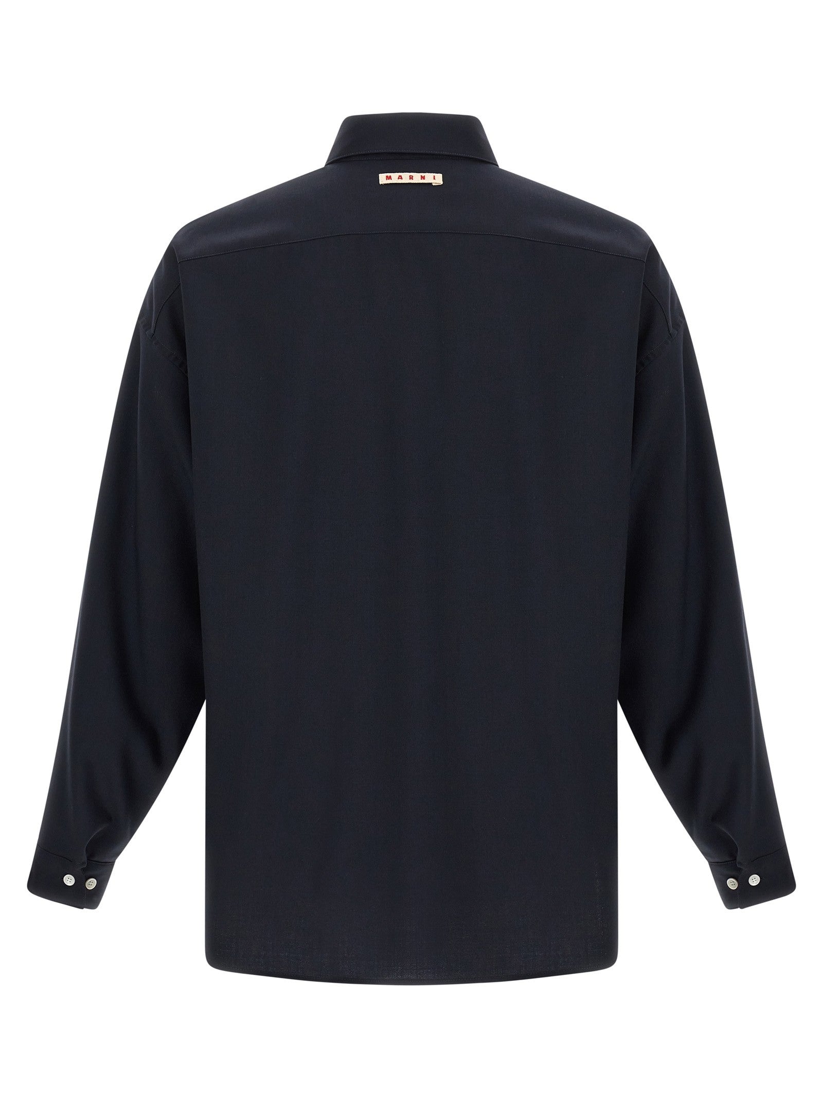 Marni Tropical Wool Shirt Blue