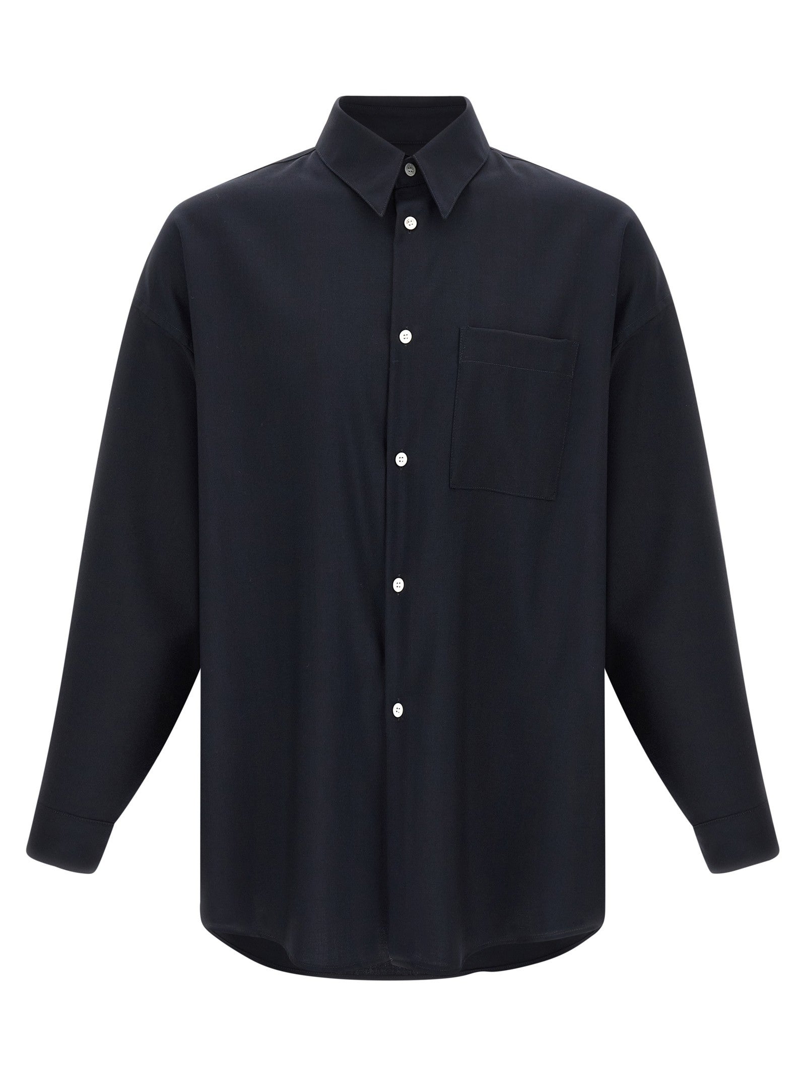 Marni Tropical Wool Shirt Blue