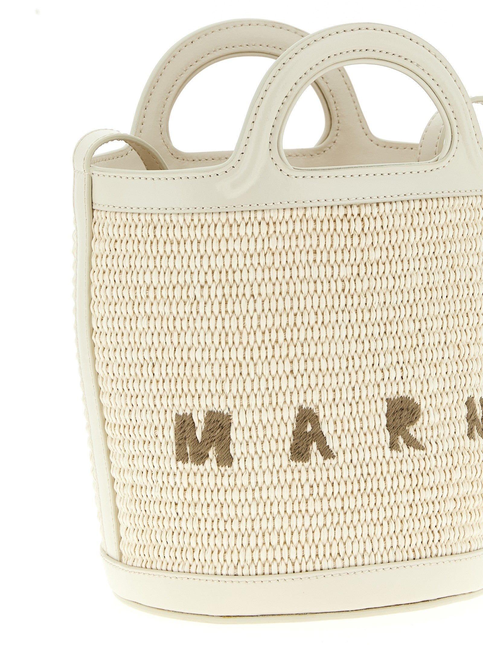 Marni Tropicalia Small Bucket Bag White
