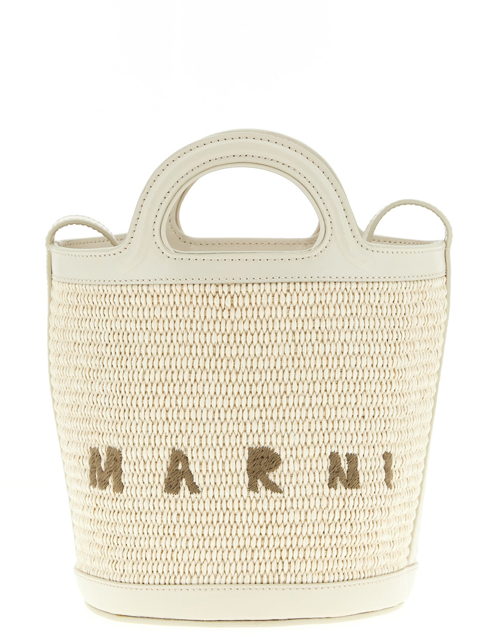 Marni Tropicalia Small Bucket Bag White