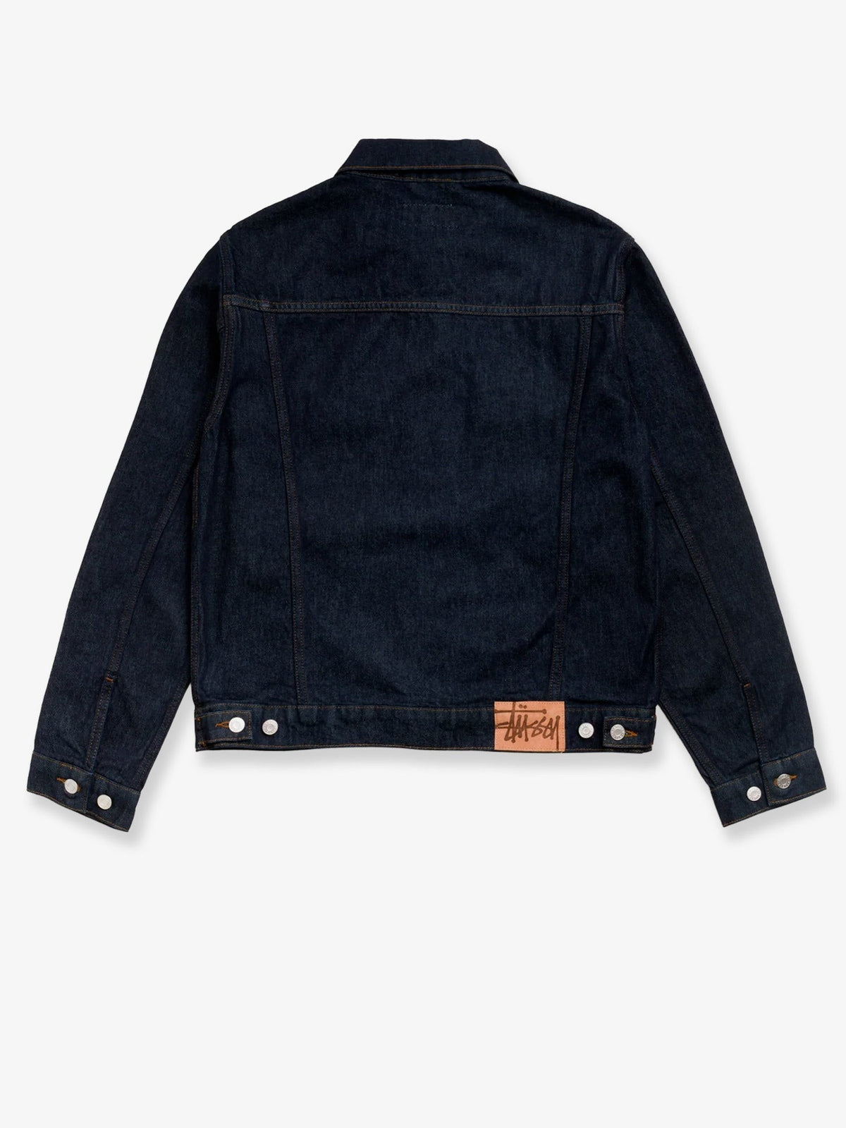 Stussy Men's Trucker Denim Cotton Jacket Blue