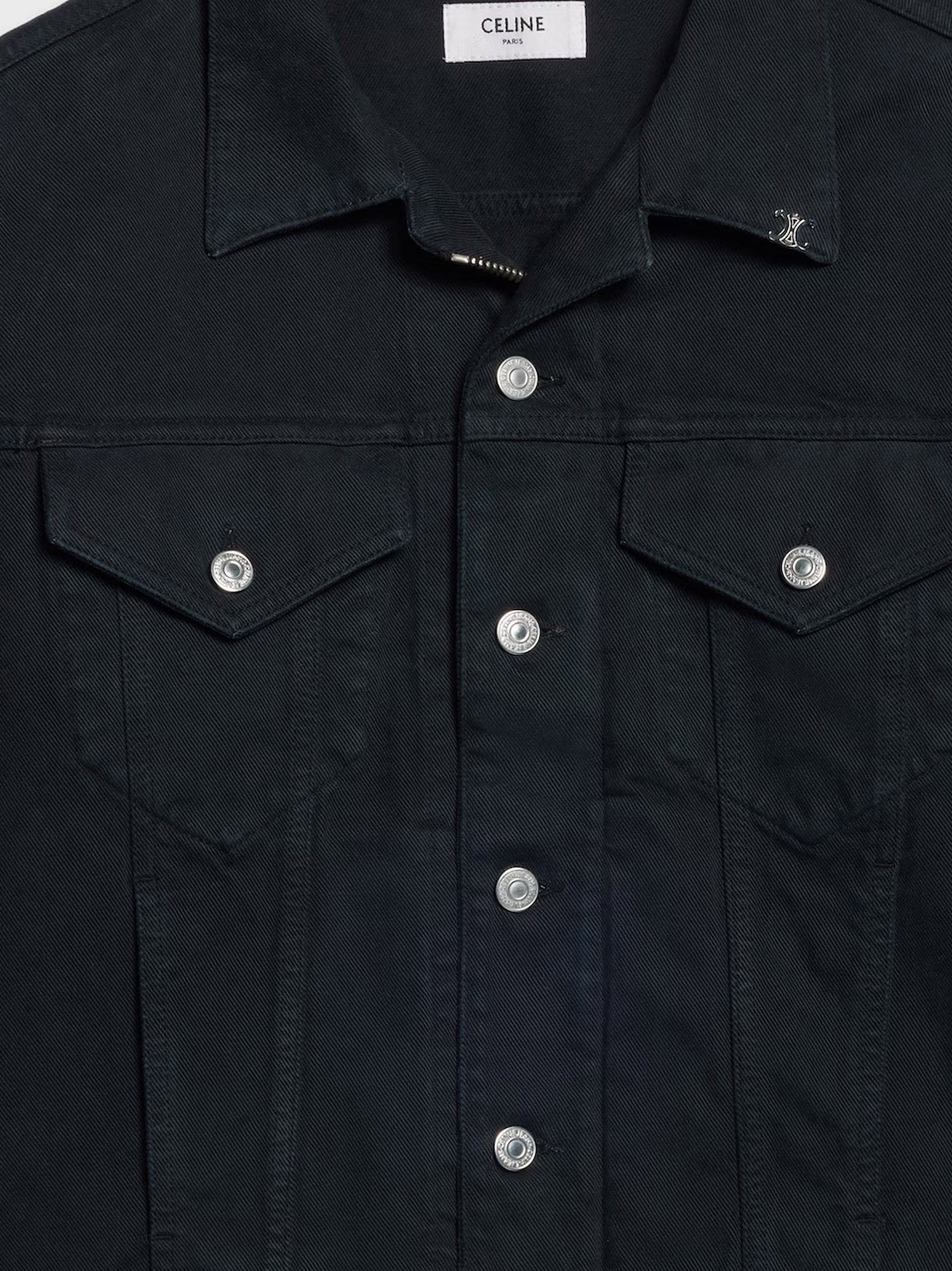 Celine Men's Trucker Denim Jacket Black