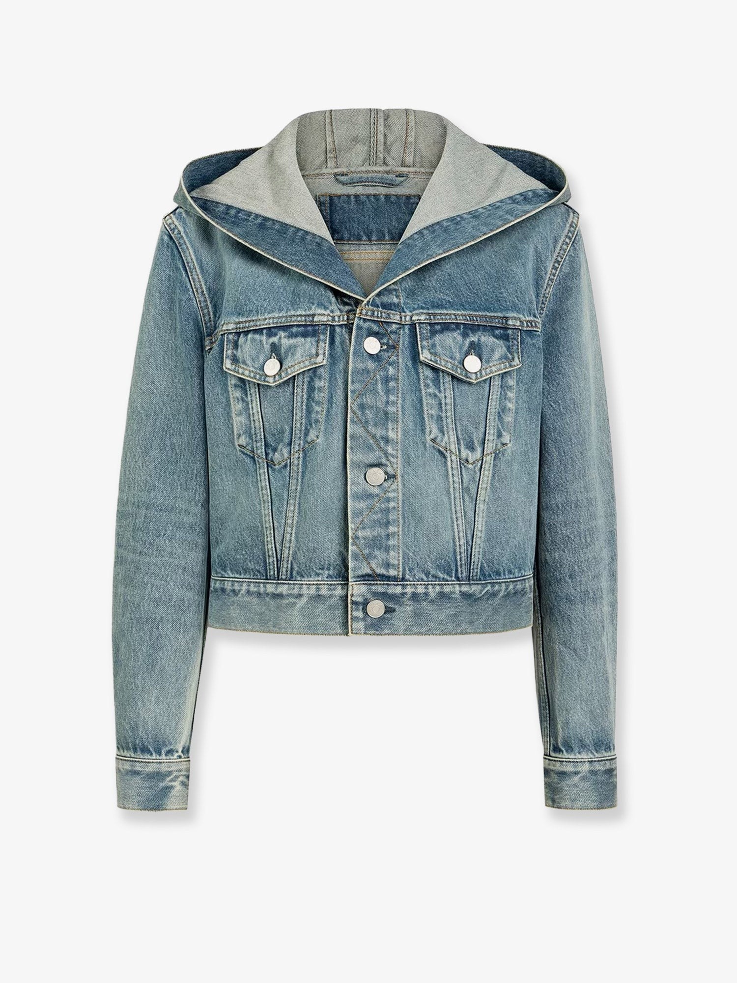 ALAÏA Women's Trucker Denim Jacket Beige
