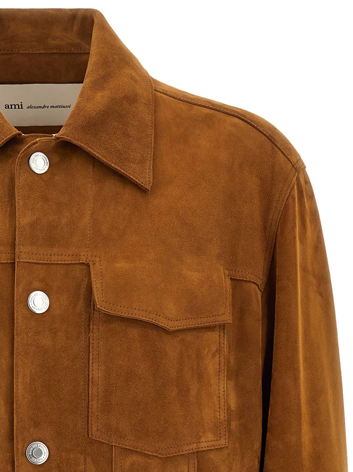 Ami Paris Trucker Jacket Brown