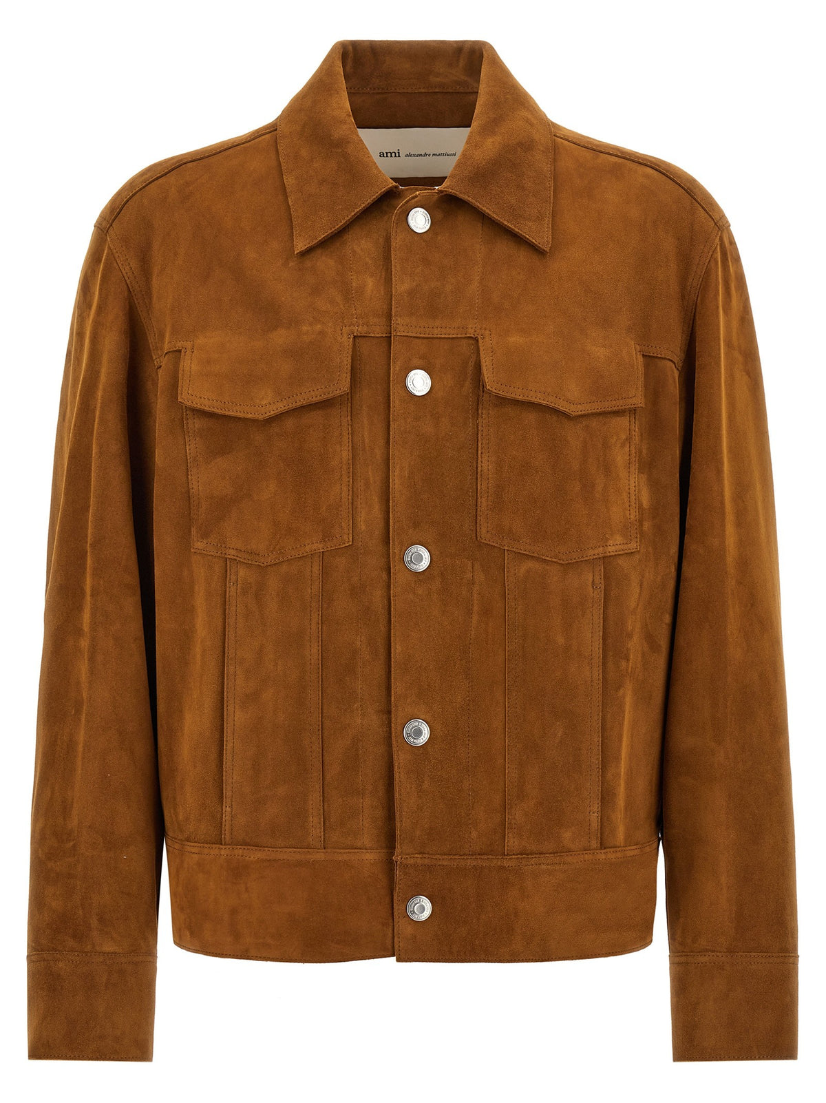 Ami Paris Trucker Jacket Brown
