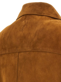Ami Paris Trucker Jacket Brown