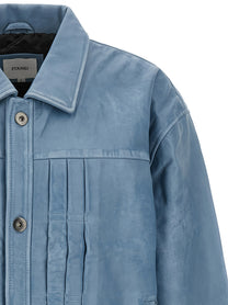 FOUND Trucker Pleats Jacket Blue, view 3