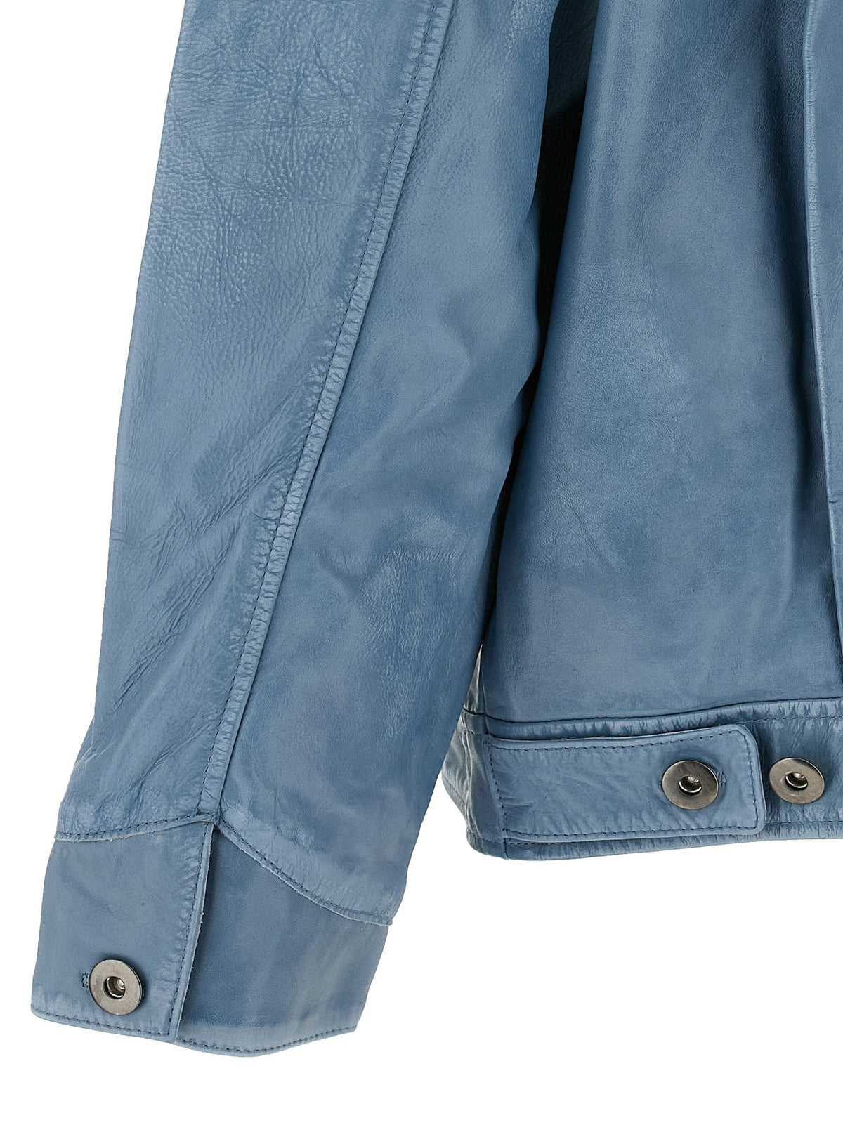 FOUND Trucker Pleats Jacket Blue, view 4