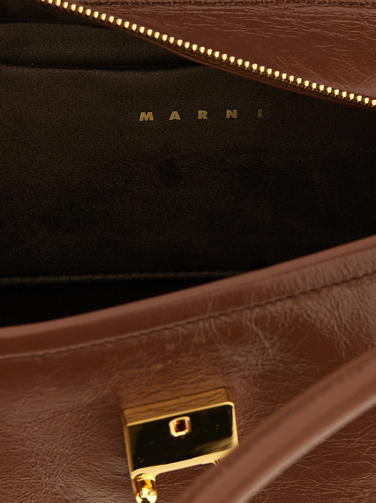 Marni Trunkette Shoulder Bag Gold