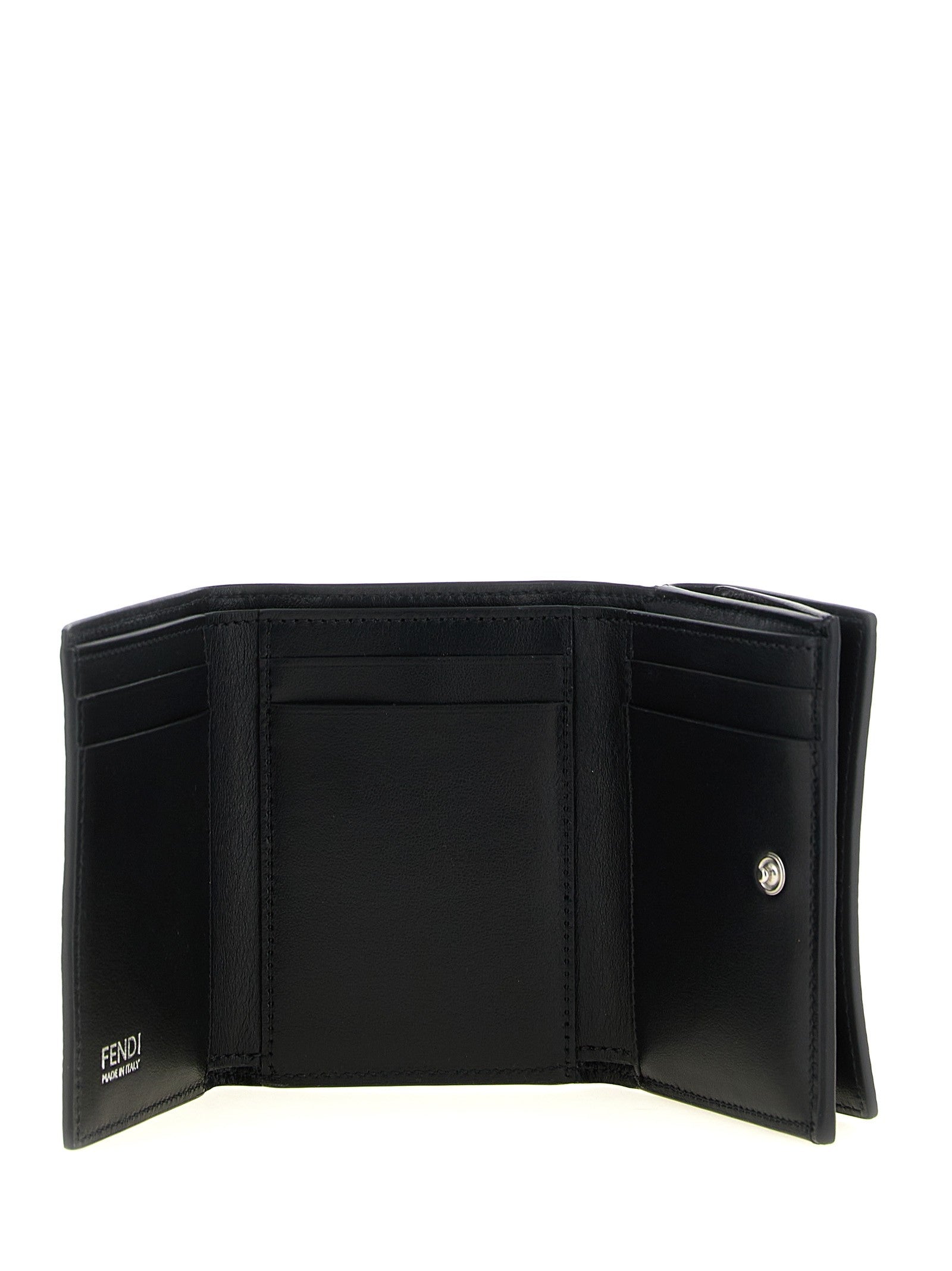 Fendi Tube Mini Trifold Wallet Black