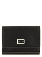 Fendi Tube Mini Trifold Wallet Black