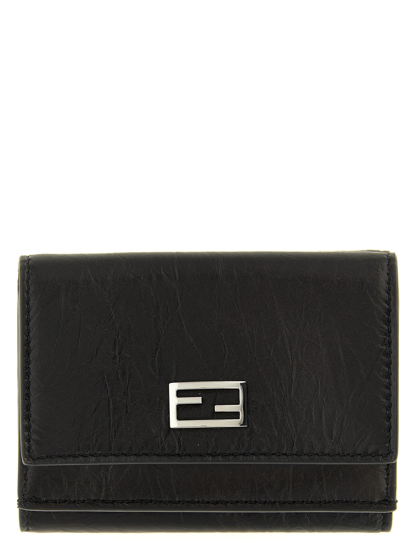 Fendi Tube Mini Trifold Wallet Black