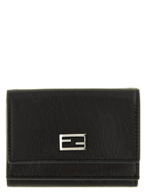 Fendi Tube Mini Trifold Wallet Black
